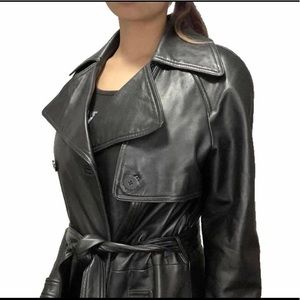 Vintage Leather Danier trench coat
